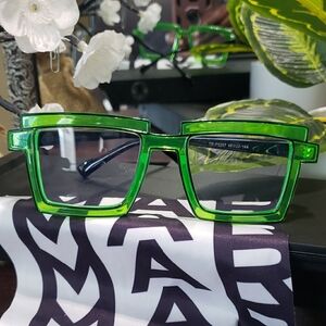 Trendy Green Square Glasses